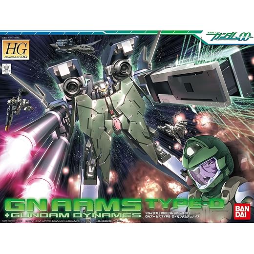 GN-002 Dynames Gundam + GN Arms Type D GUNPLA HG High Grade 00 Gundam 1/144