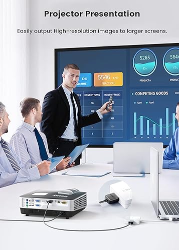 Vista 7 de Mini DisplayPort to HDMI DVI VGA Adapter, 4K Microsoft Surface Video Display Converter, Mini DP to HDMI VGA DVI Adaptor for MacBook Pro, Surface