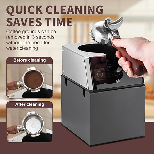 Miniatura 3 de NUETRAL NS300 Pro - Limpiador de portafiltros eléctrico, máquina automática de limpieza de posos de café, caja de golpeo para café expreso, ventosa