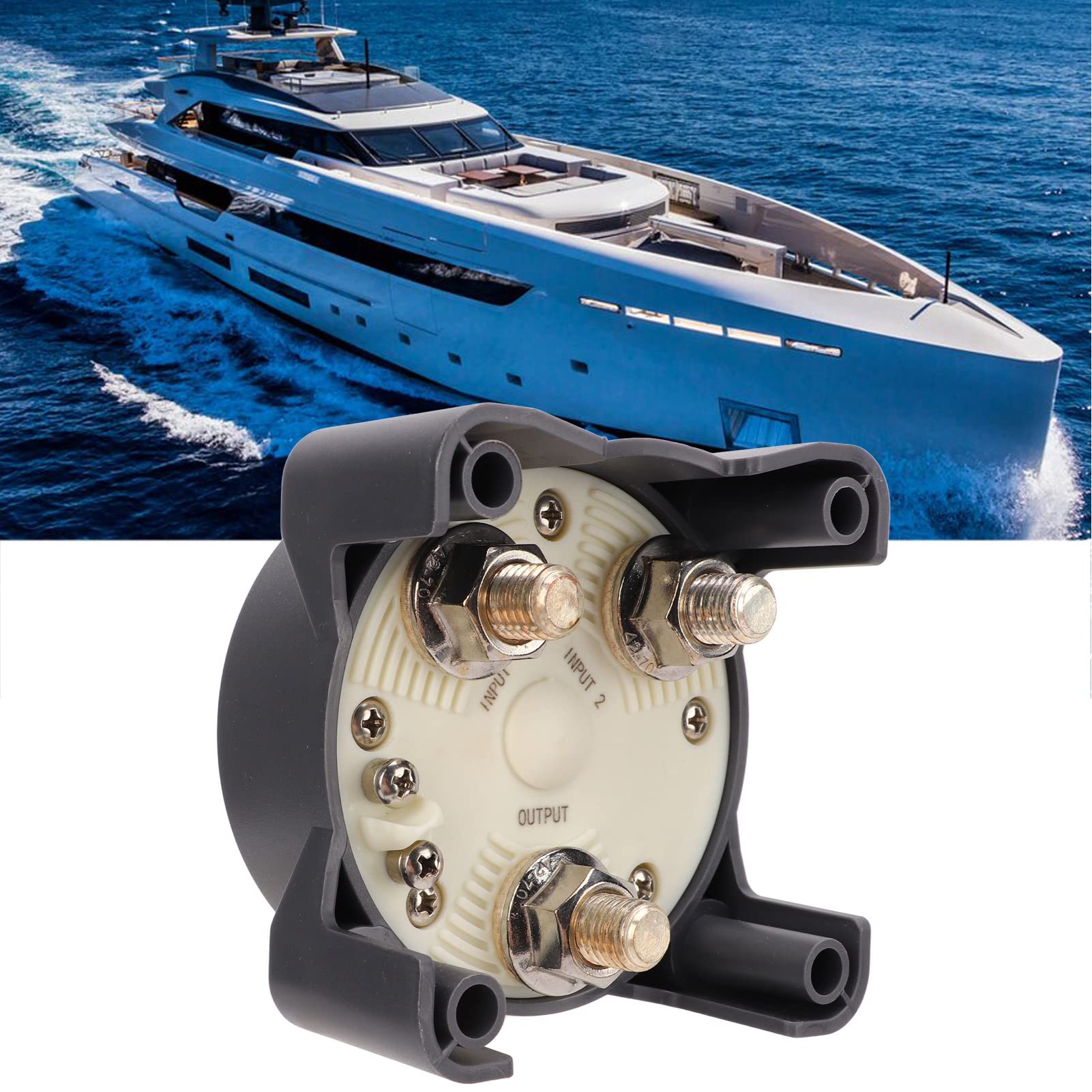 Batterieschalter, 500 A Marine-Batterie-Trennschalter, Robuster 4-Positionen-Batterie-Trennschalter, Passend für Wohnmobil-Boote