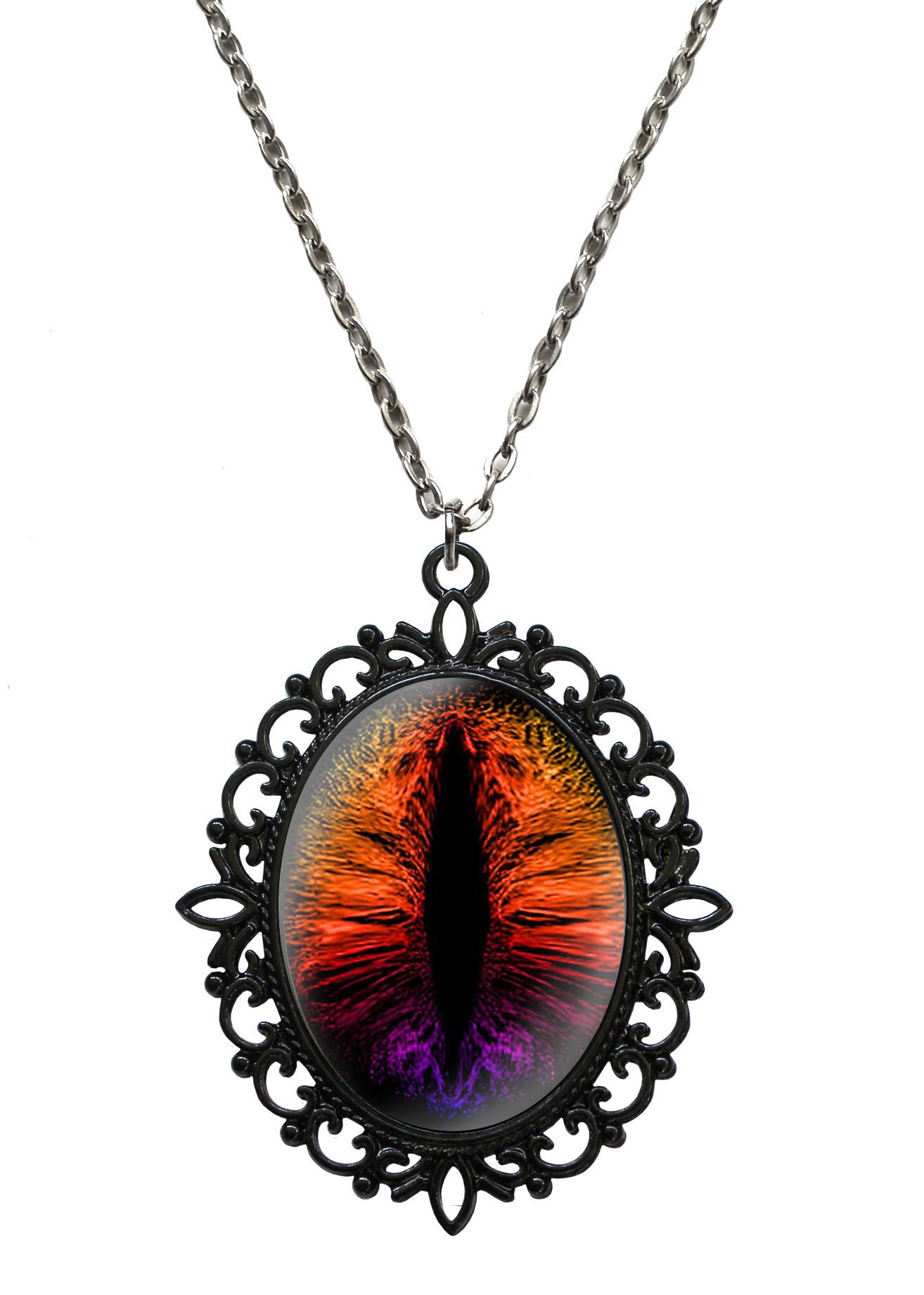 Victorian Vault Steampunk Rainbow Eye Art Gothic Pendant Necklace