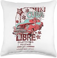 Vista 1 de Cuba Havanna Rum Geschenk Souvenir by Irie Shirts Cuba Palm Trees Rum Beach Havana Car Gift Free Souvenir Pillow (16 x 16 pulgadas), multicolor