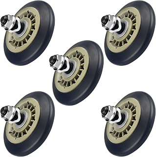 Sikawai 5 Pack 134715900 Drum Support Roller Clothes Dryer Repair Kit Compatible With Elect-rolux Frigi-daire Dryer Maintenance Kit Drum Support Wheel Replaces 5304523155 4961000 AP6979841 PS12746506