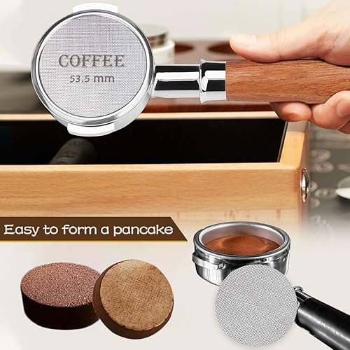 Miniatura 4 de Pantalla de disco reutilizable de 2.106 in para portafiltros de espresso, 0.067 in de grosor 150 m 316 de acero inoxidable cesta de filtro