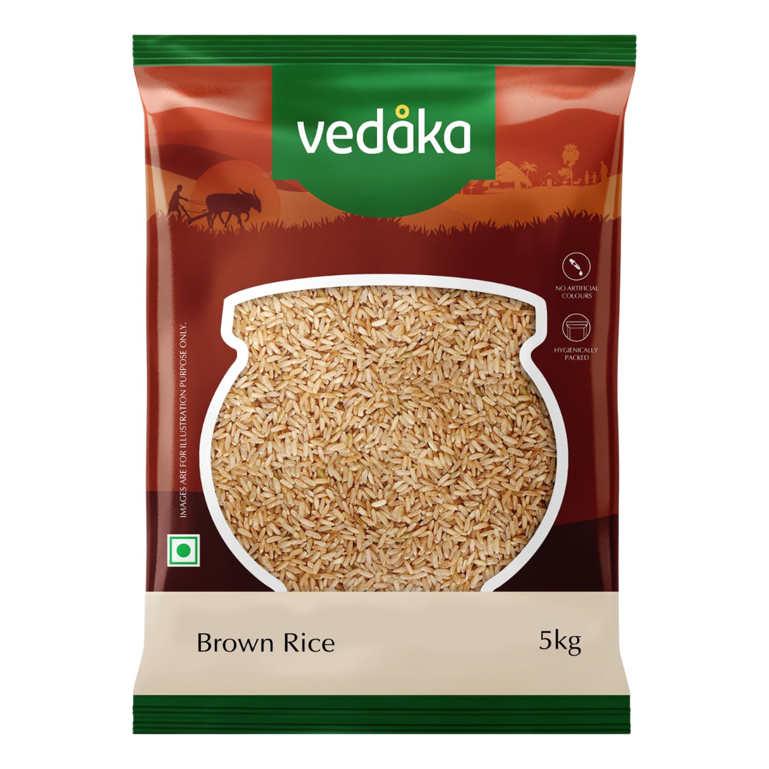 Amazon Brand - Vedaka Brown Rice | 5 Kg