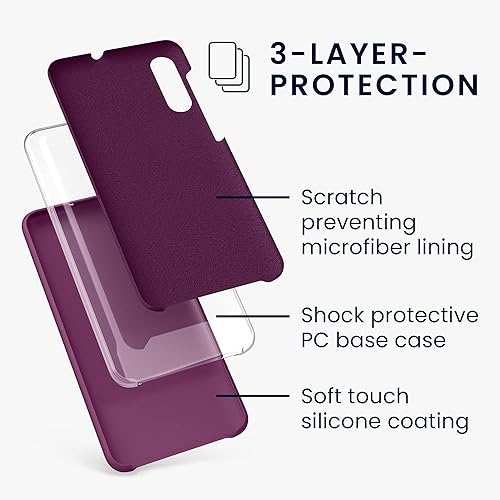 Miniatura 9 de kwmobile Funda compatible con Samsung Galaxy A50 - Funda de silicona TPU con acabado suave - Verde azulado mate