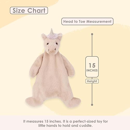 Miniatura 2 de MON AMI Manta de felpa de unicornio, manta de seguridad, unisex, súper suave y tierna, manta de juguete para bebé utilizada como juguete o