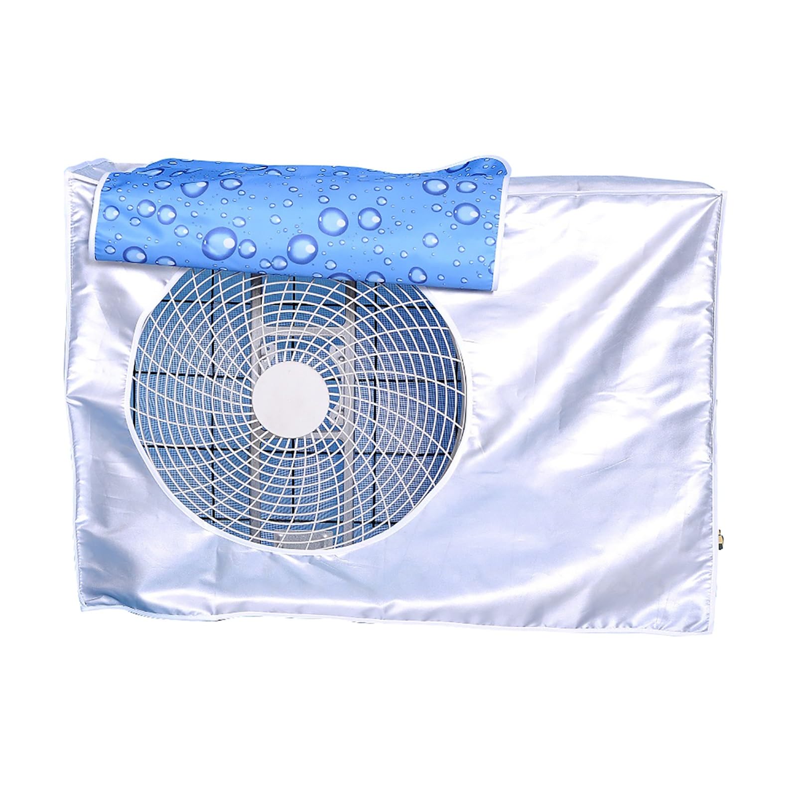 Ecwtpndf Silver Polyester Air Conditioner Cover