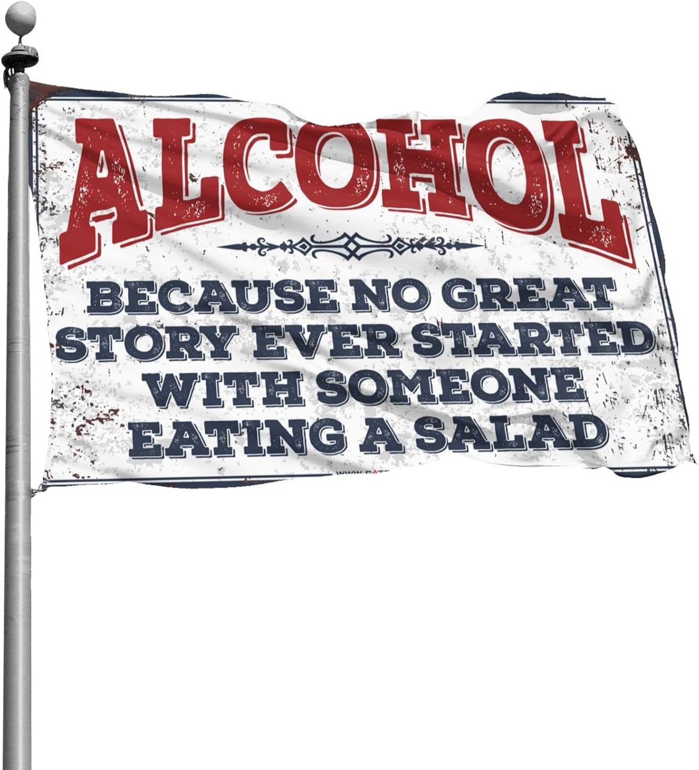 Flags For Boys Because No Great Story Ever Started With Someone Eating A Salad Flag Dorm Flags Funny (Size : 47 * 71IN/120 * 180CM)