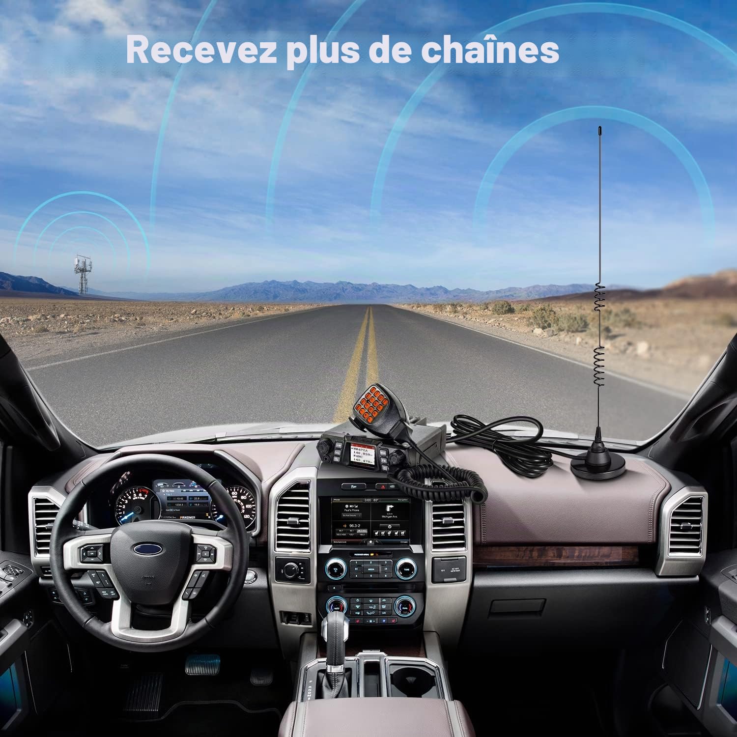 Bingfu Antenne VHF UHF 144/430 MHz Bibande Antenne Radioamateur Mobile Base Magnétique PL259 Mâle Cavo 3m pour BTECH ICOM Midland TYT AnyTone Véhicule Voiture Camion Radio Bidirectionnel