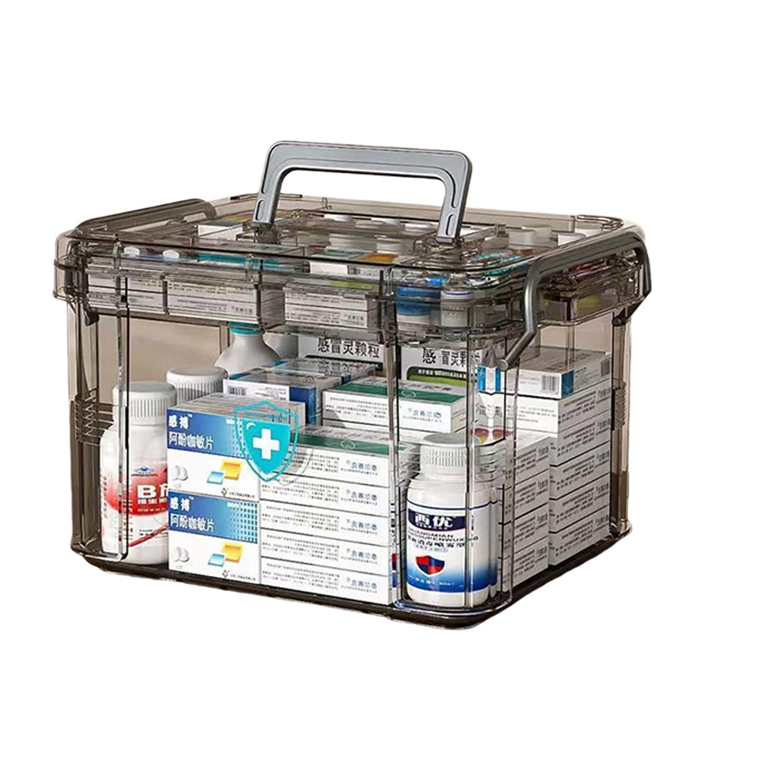 Kunststoff Medizin Aufbewahrungsbox mit, Mehrzweck Box, Haushalt für Schule, Büro, Artikel, Organisation, Lieferungen, Medikamenten Aufbewahrung mit Deckel