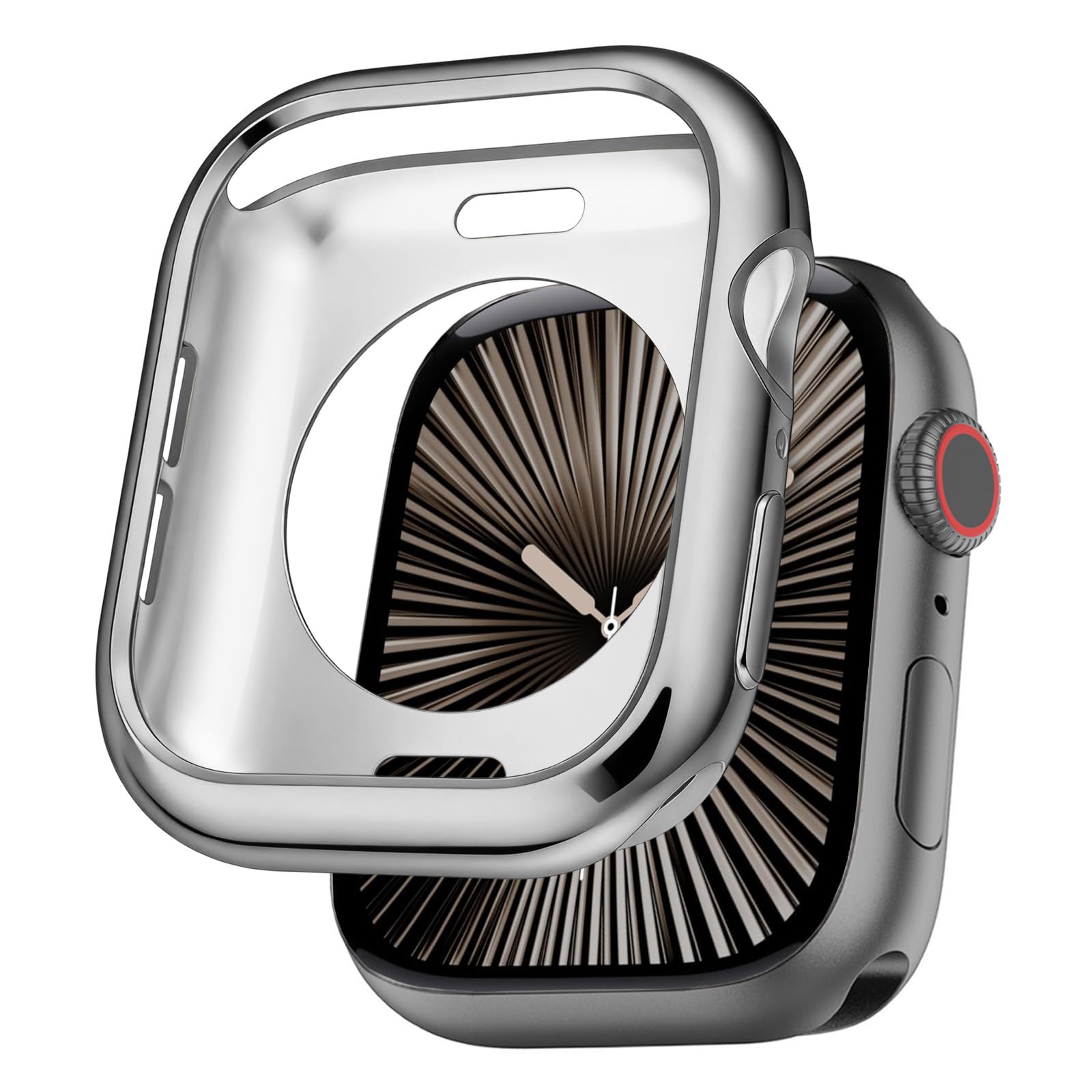 BOTOMALL Compatible with Apple Watch Bumper Case 41mm Series 9/8/7 Soft Flexible TPU Thin Lightweight Protective Cover for iWatch [NO Front Screen