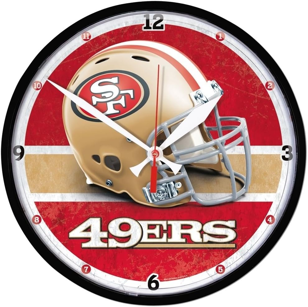 San Francisco 49Ers Round Clock