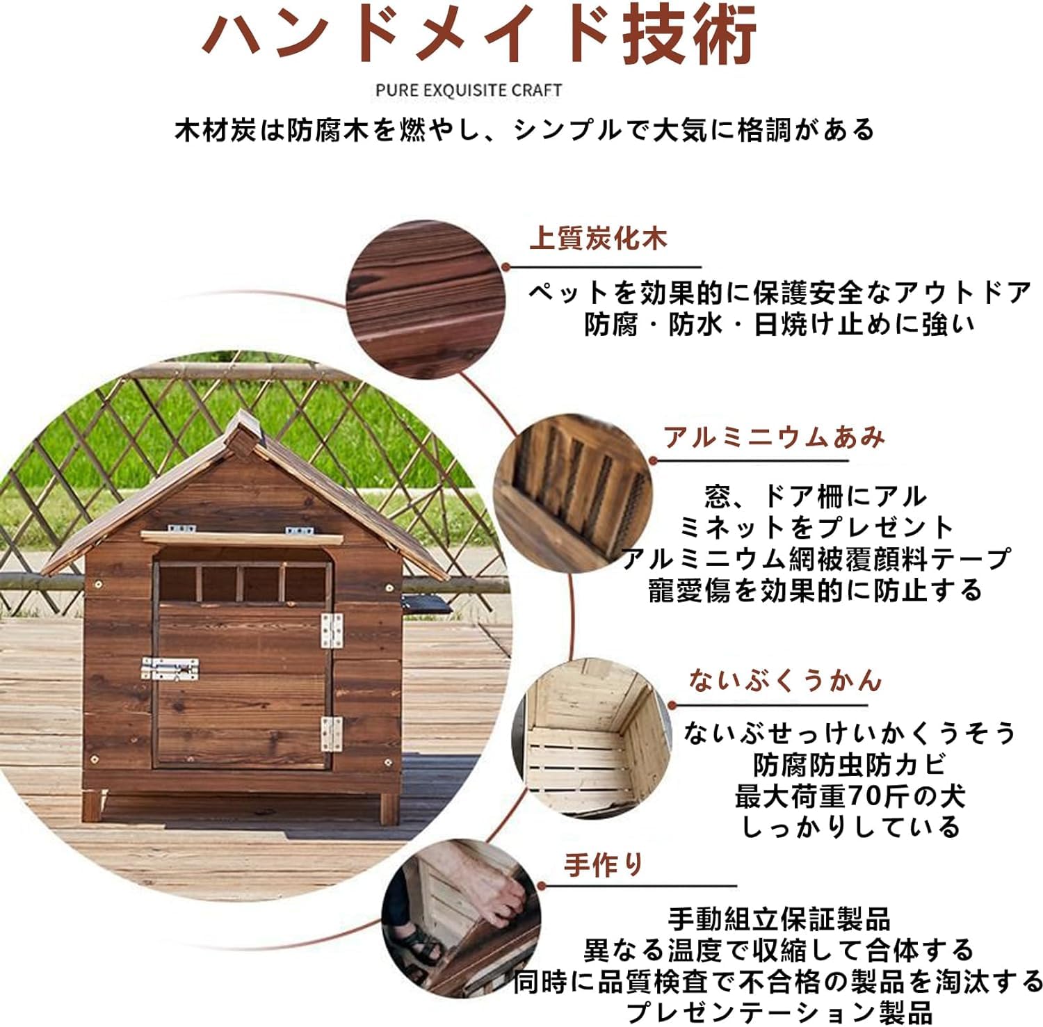 年中外飼いの方はご遠慮ください　ウッド調犬小屋 Amazon | 犬小屋 犬舎 木製 屋外 ハウス ニューエイジペット 犬