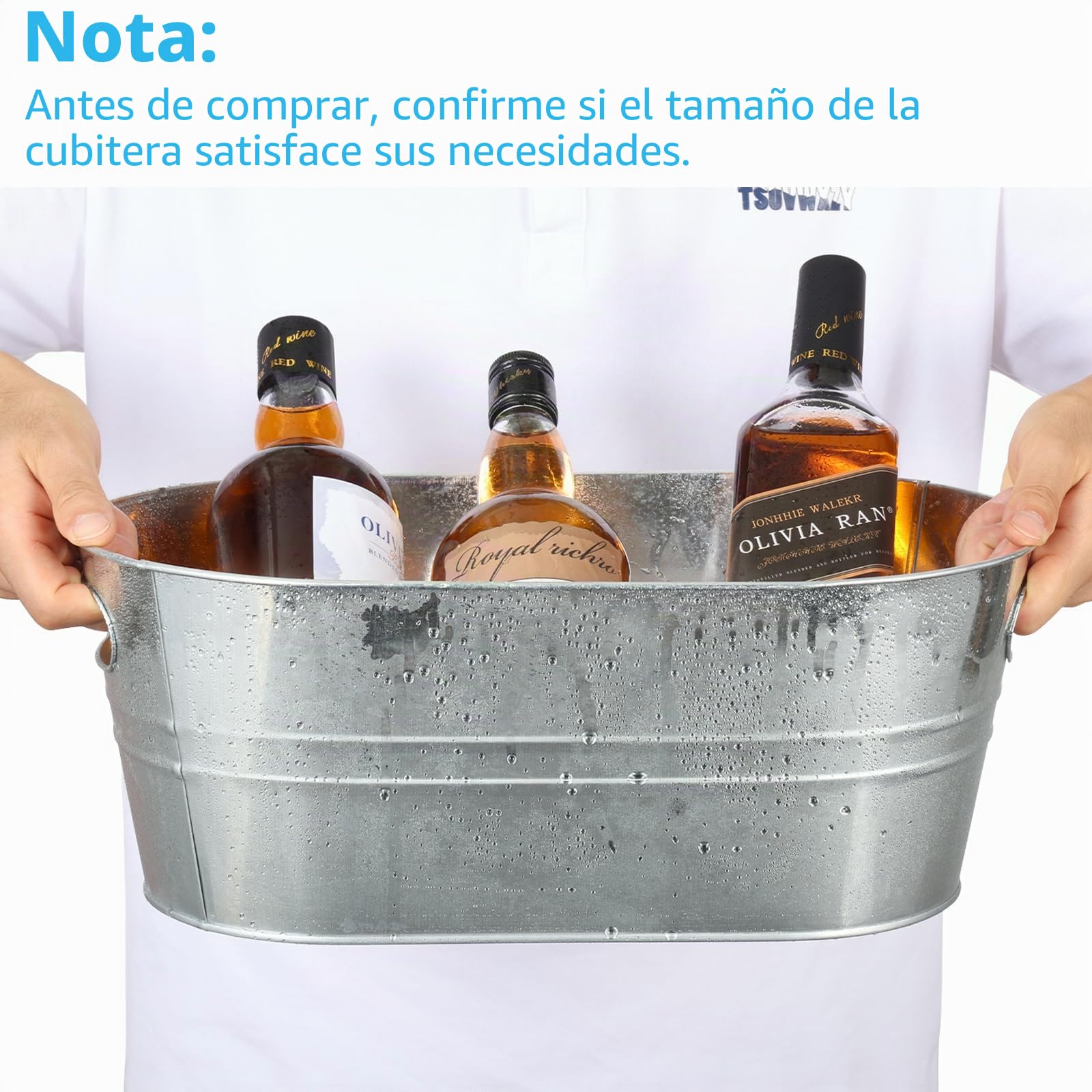 4 cubos galvanizados de 4 galones para fiestas, cerveza y bebidas con cucharas, champán, cócteles, refrigeración de vino, suministros de bar de mimosa