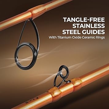 KastKing Lethal Blaze Twin-tip Fishing Rod and Reel Combo, Spinning & Baitcaster Combo, Flame Pattern Design, IM6 Graphite 2Pc Rod with Backup Tip Section, Stainless-Steel Guides, EVA Handle