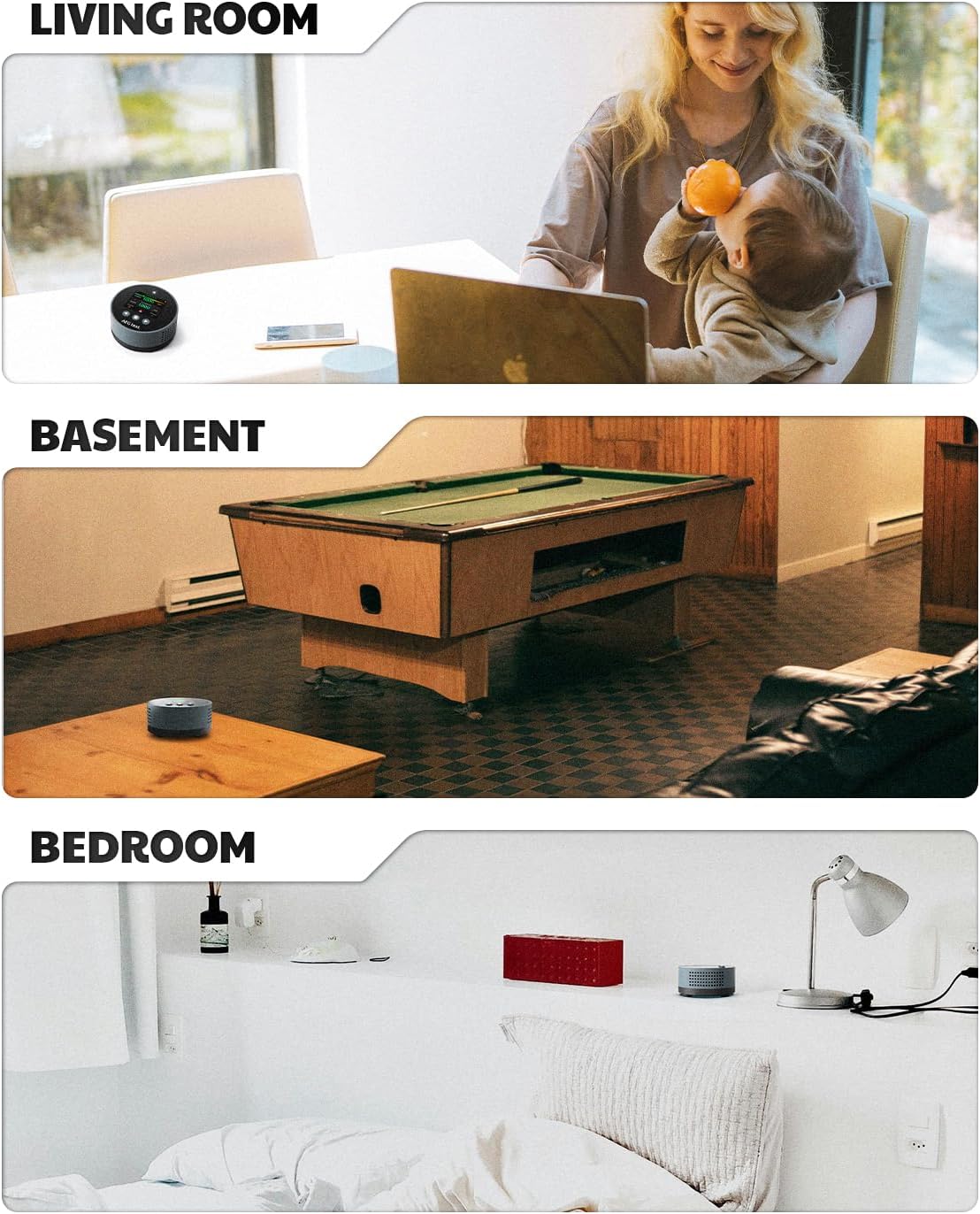 HOUND-1085 Radon Detector for Home, Basement & Nursery, Long-Term Continuous Radon Monitor for Family Lung Health, Rechargeable with 45-Day Battery Life, Audible/Visual Alarms, pCi/L or Bq/m³ - Image 6