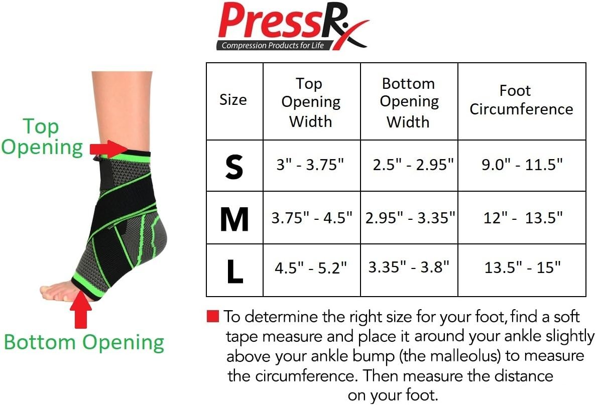 Adjustable Ankle Support Brace torsal tunnel discomfort elastic straps for Minimum/Maximum support fits left or right ankle