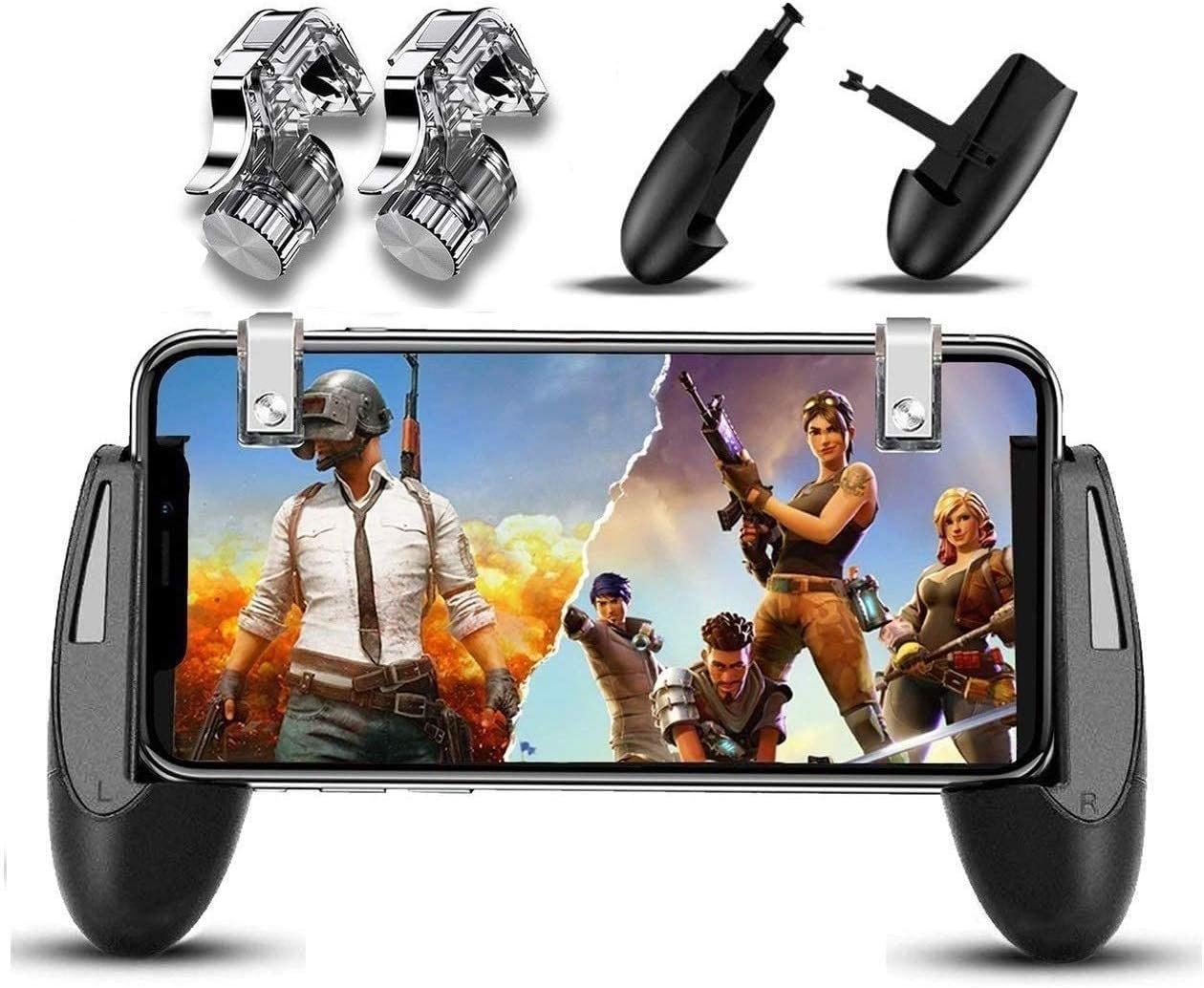 Semsa Mobile Game Controller – [Old School Design] PUBG Mobile Trigger e Gamepad, L1R1 Sensitive Shoot and Aim Fire Buttons Shooter Game Pad per Android e iOS iPhone
