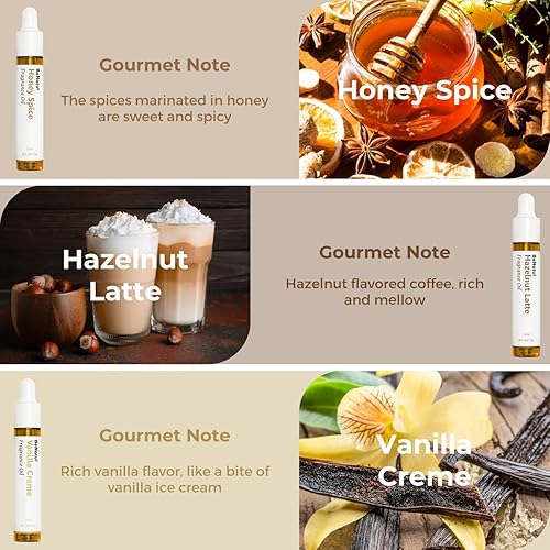 Miniatura 3 de Harvest - Juego de aceites aromáticos de primera calidad para difusor, velas, fabricación de jabón, aromas de panadería otoñal, aromaterapia, aceite