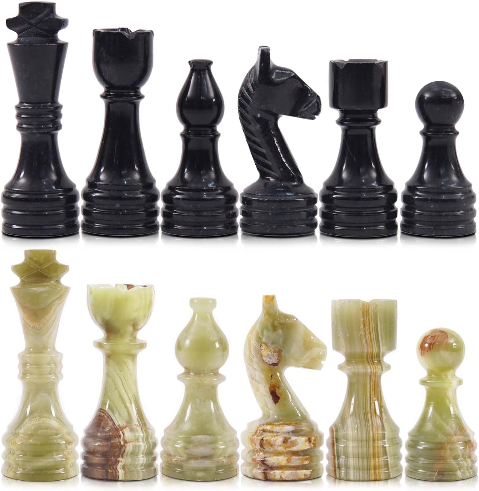 CHESS FIGURES (BLACK AND  MULTI GREEN)