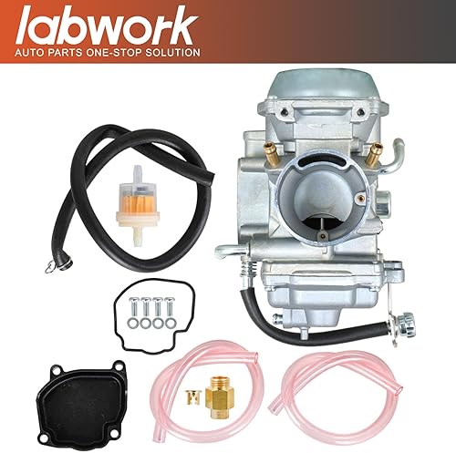 Miniatura 6 de labwork Repuesto de carburador para Suzuki King Quad 300 LTF4WDX 1994-1998 LTF300F 4x4 1999 Sustituye a 13200-19B92