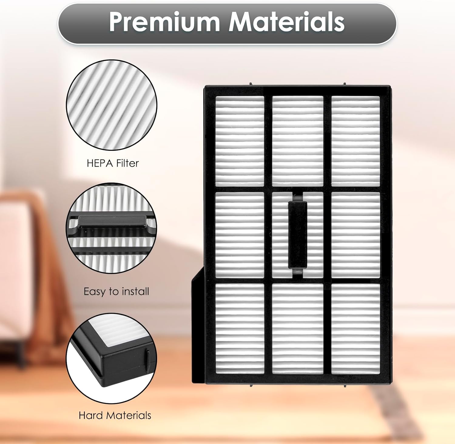 (4 Pack) Omni E28 Replacement HEPA Filters Compatible with Eufy Omni E28/ Omni E25 Robot Vacuum Cleaner, Accessories Kit, Upright Filter, Canister Filters, Vacuum Filters