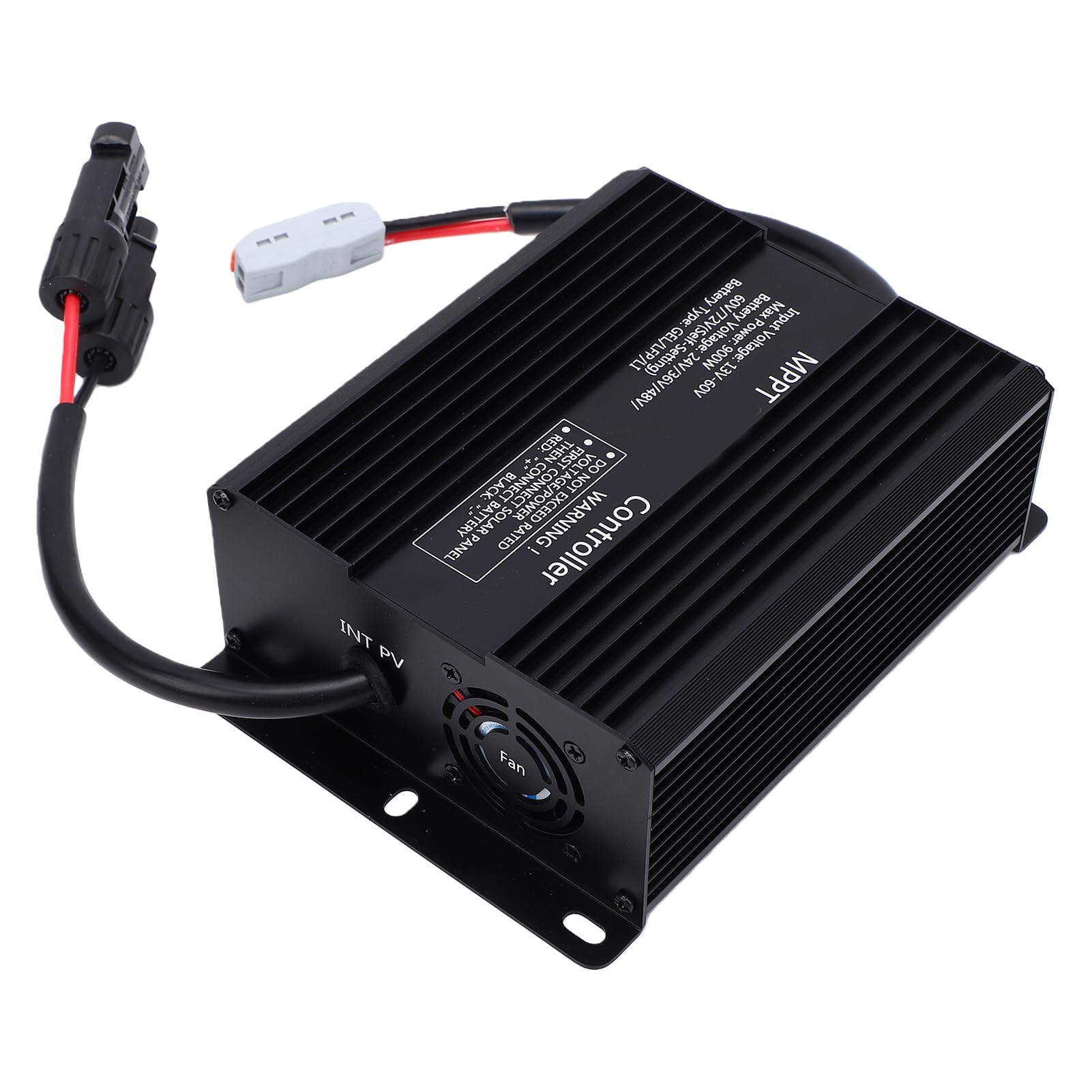 SEAFRONT Controlador de Carga Solar MPPT, Controlador de Cargador Solar 60A con Amplio Rango de Voltaje MPPT, 900W para Sistemas Solares RV Almacenamiento de Batería en el Hogar, Soporta 24V 36V 48V