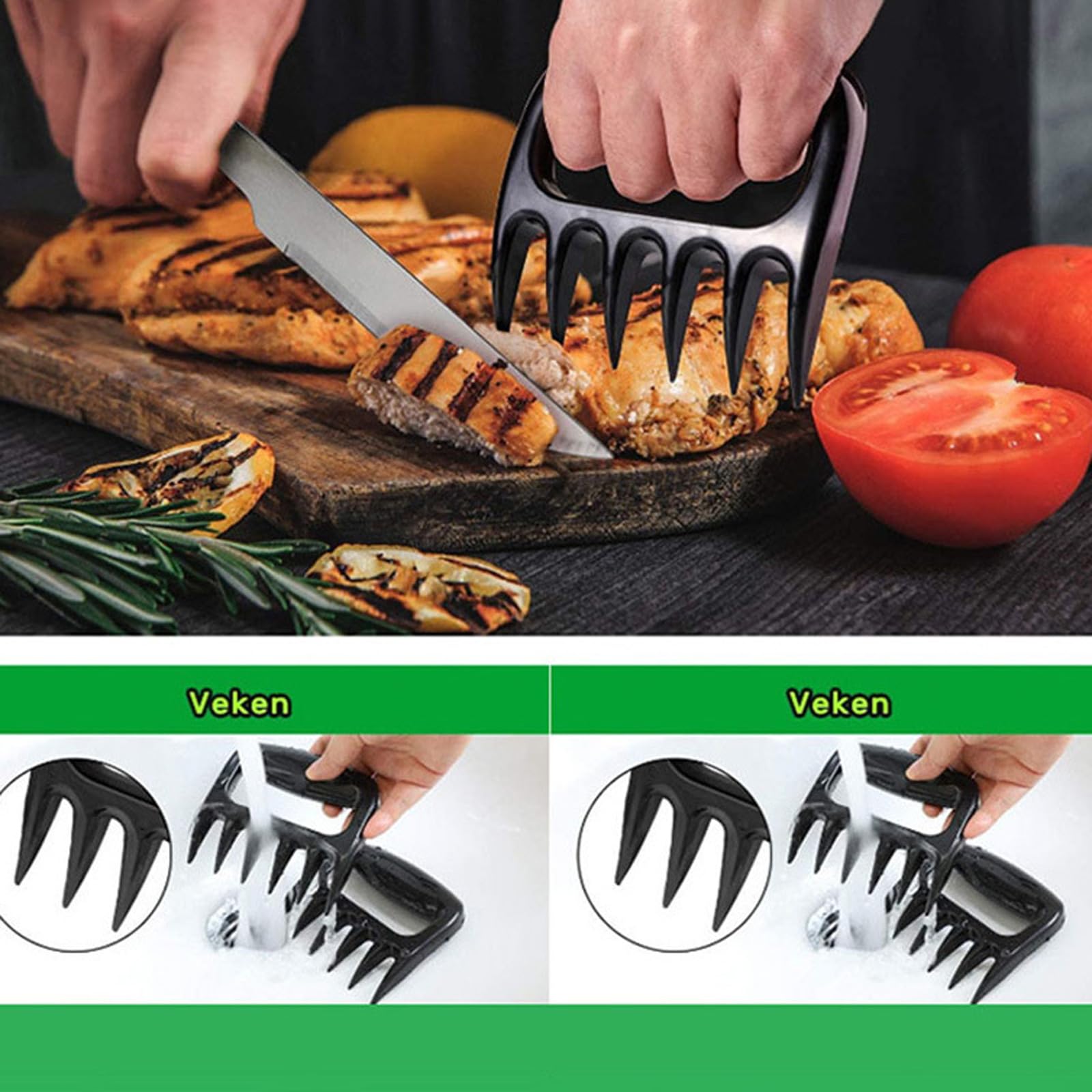 Set Barbecue con valigetta portatile set di utensili per barbecue Include: pinze per barbecue,spatola,forchetta da carne in acciaio inox con Tappetino per Barbecue per Campeggio/Regalo