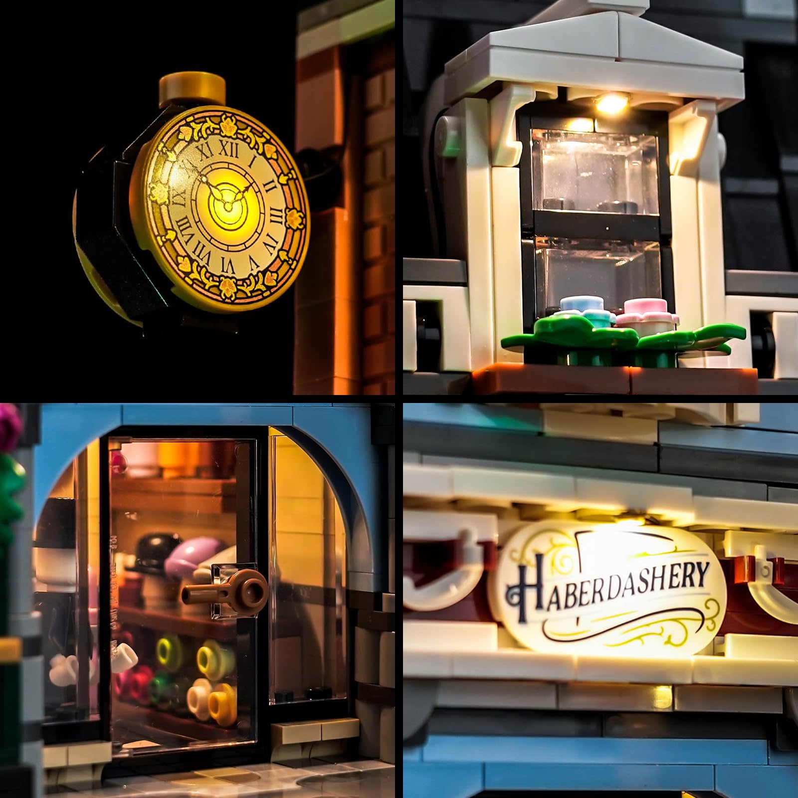Zestaw oświetleniowy z pilotem zdalnego sterowania, kompatybilny z Lego Tudor Corner 10350 (nie jest to model), zestaw oświetlenia LED, kompatybilny z Lego Tudor Corner, kreatywna zabawka