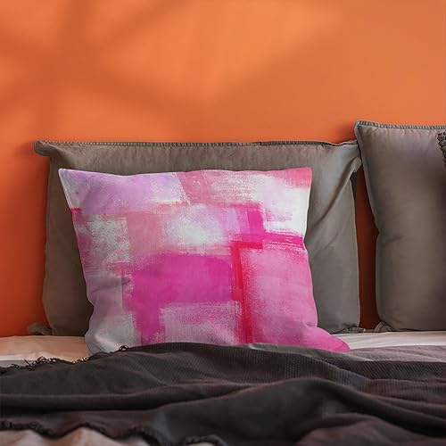 Miniatura 6 de RYANZA Juego de 2 fundas de almohada, arte abstracto de 16 x 16 pulgadas, cuadradas, decoración del hogar, fundas de almohada decorativas para sofá,