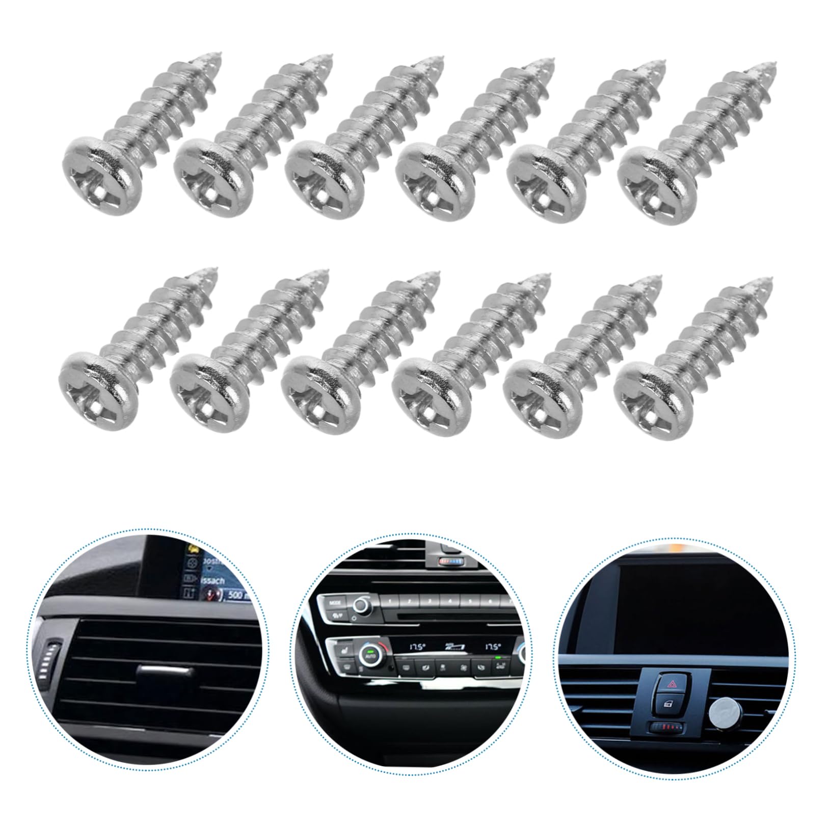 HAPINARY Multifunctional Screw Assortment Kit 50pcs Car Home Repair Screws Pan Head for Outdoor Use