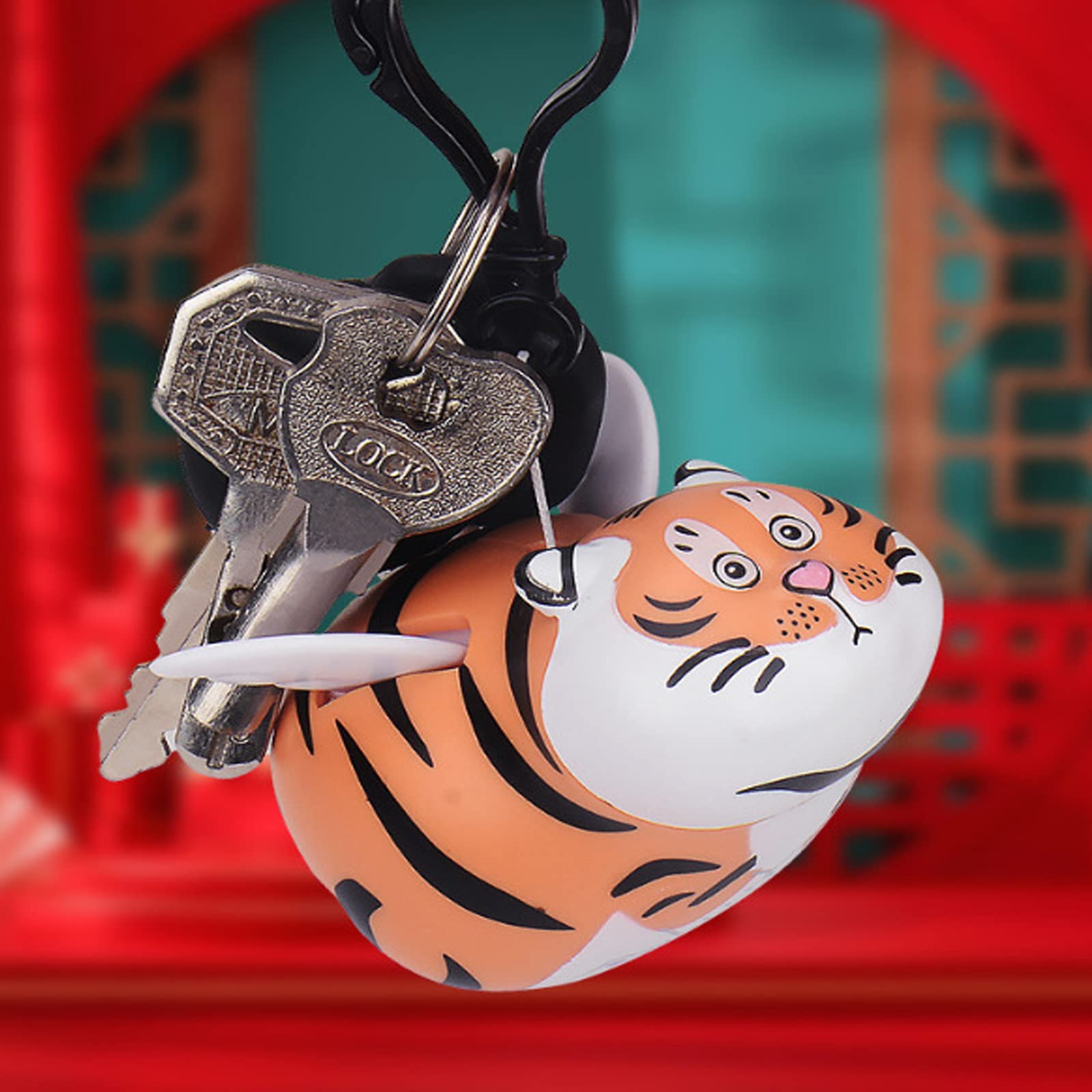 FOOMER Flying Tiger with Wings Keychain, Tiger and Panda Hanging