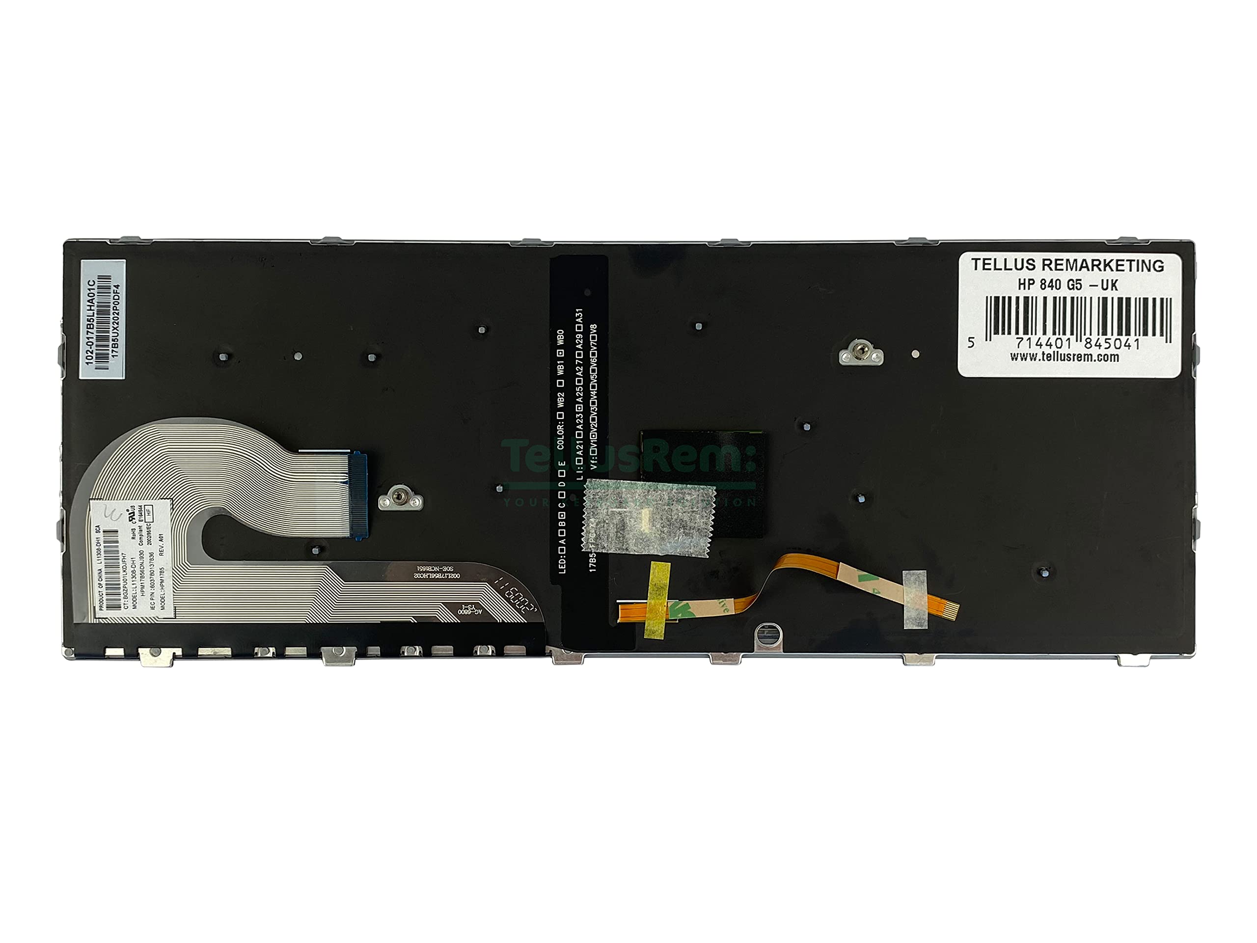 replacement UK backlit keyboard for HP 840 G5, 840 G6, 745 G5, 745 G6, ZBook 14u G5, 14u G6
