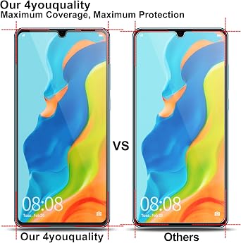 4youquality 3Pack Full Coverage for Huawei P30 Lite Screen Protector
