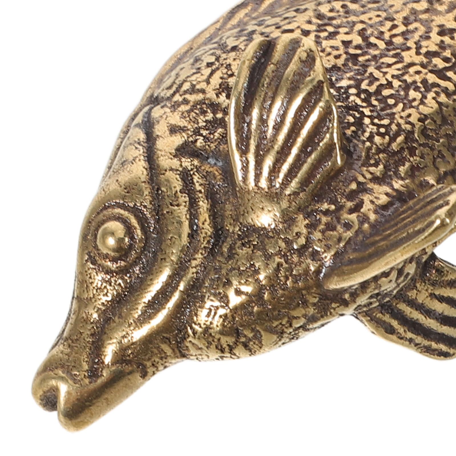 Generic Vintage Fish mosiężna statua figurka zwierzątko dekoracje rybne na biurko w domu ozdoba Feng Shui