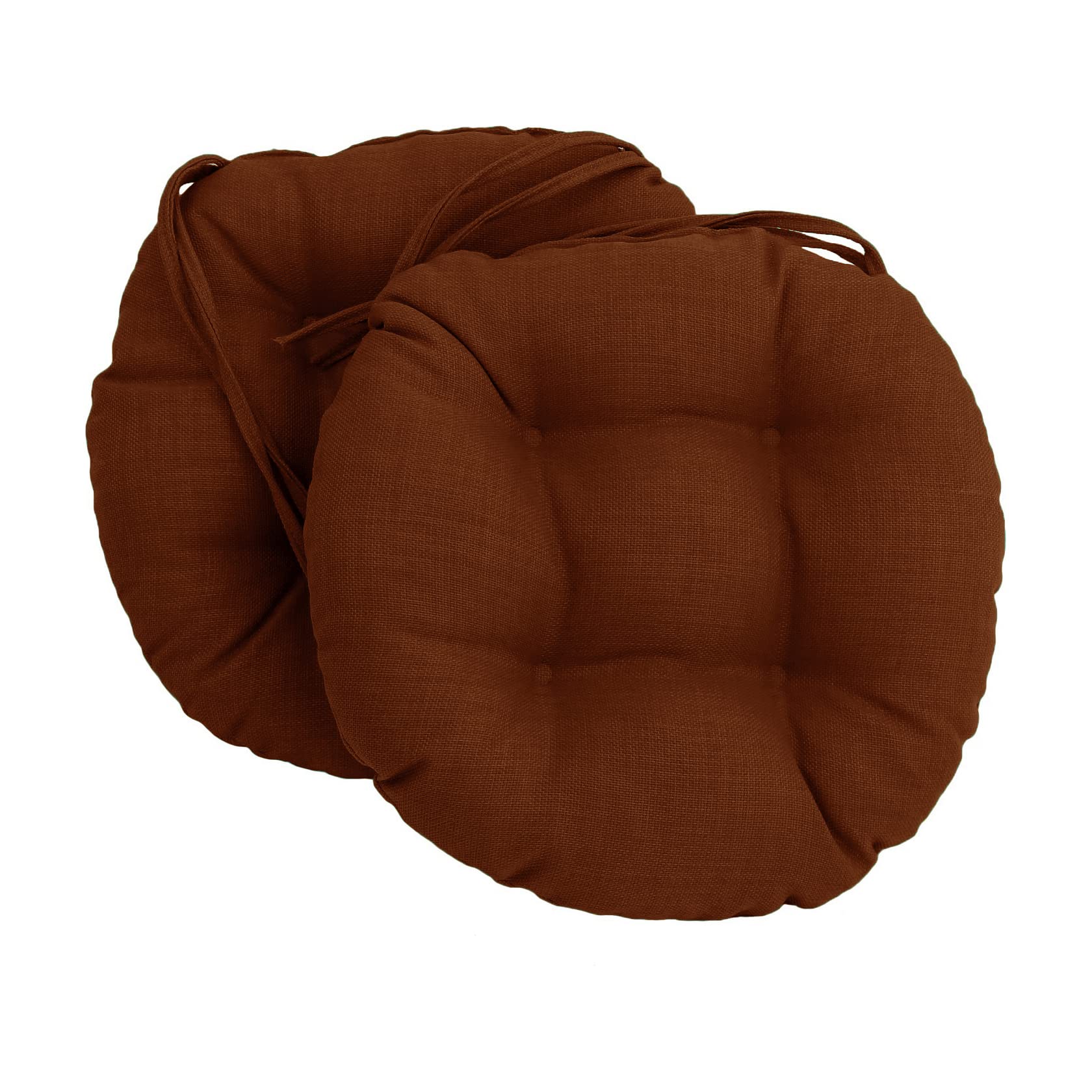 16-Inch Spun Polyester Solid Outdoor Round Tufted Chair Cushions (Set Of 6) 916X16Rd-T-6Ch-Reo-Sol-06