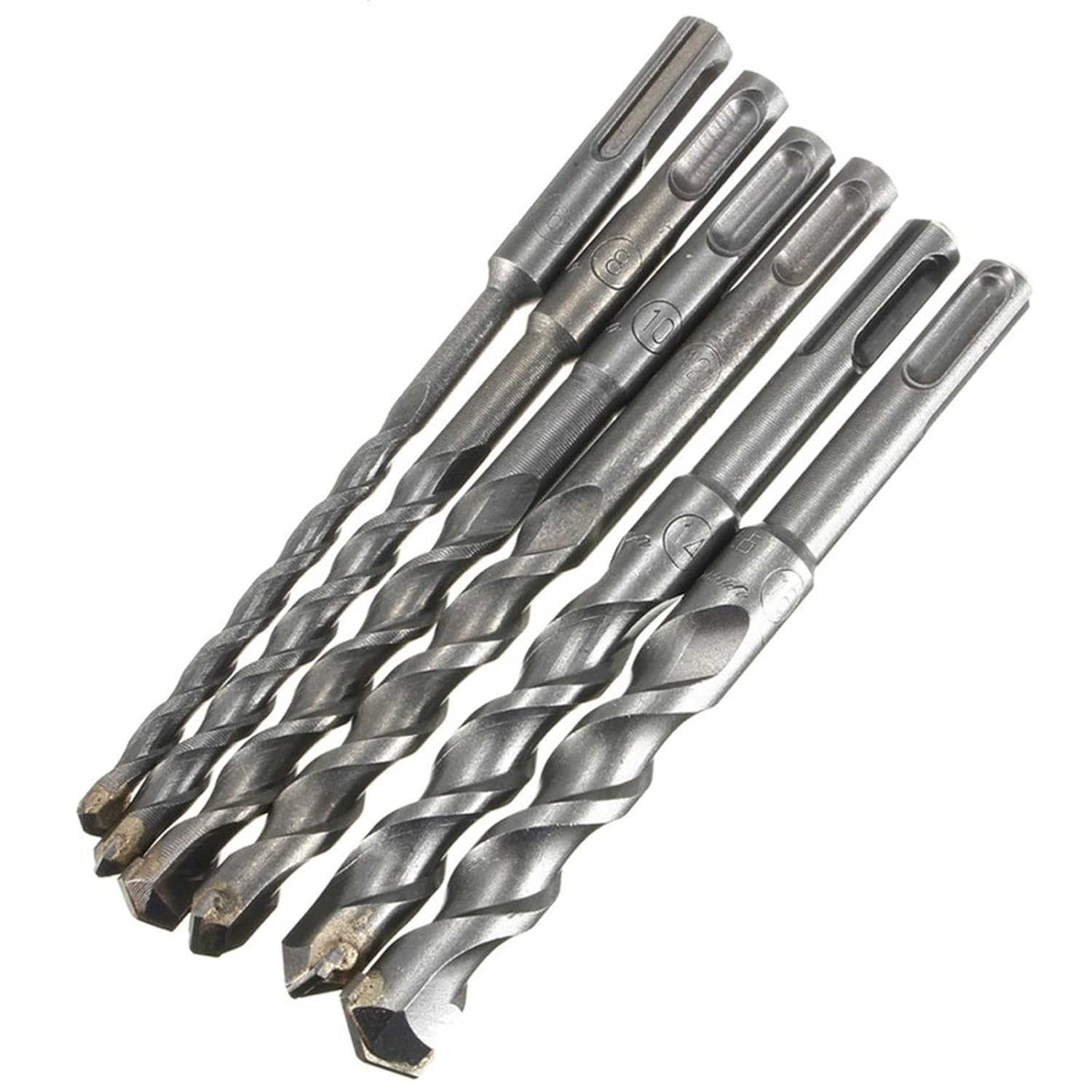 Masonry Concrete Drill Bits YG8 Carbide Tip Electric Hammer Drill Bit 110/160/210/260/300/310/350/400/450mm (Size : 16x310mm(5PCS))