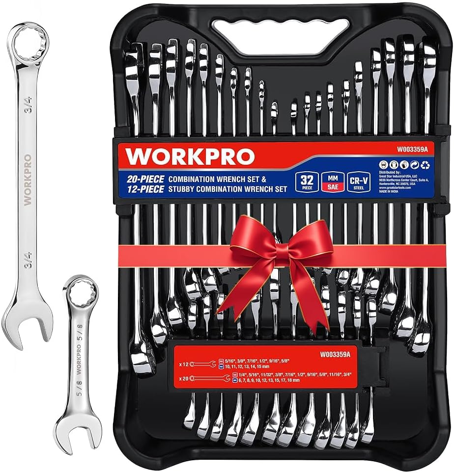 WORKPRO 32-Piece Wrenches Set & Tool Organizer Set