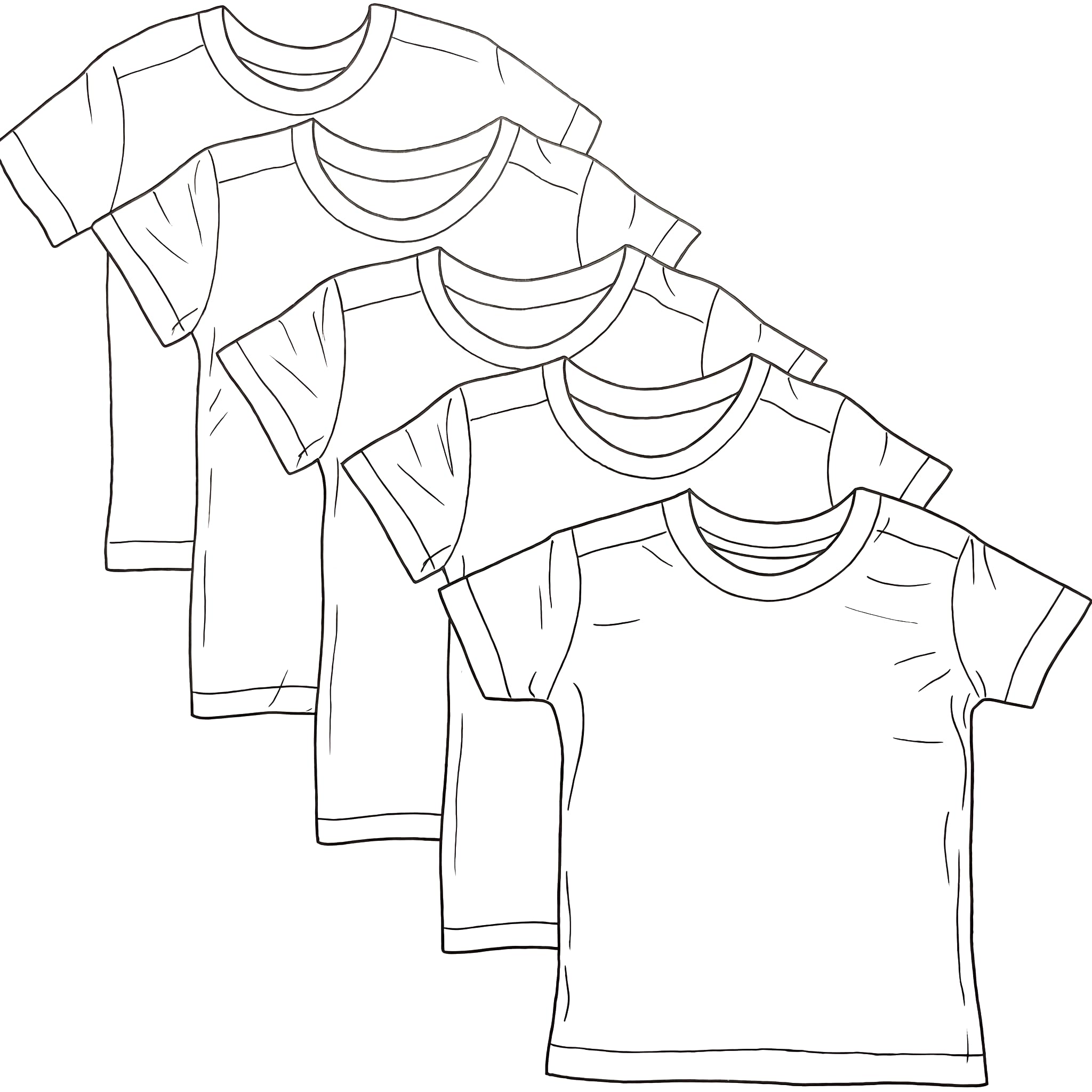 HonestBaby Kurzärmeliges T-Shirt aus 100% Bio-Baumwolle, für Kleinkinder, Jungen, Mädchen, Unisex, Multipack