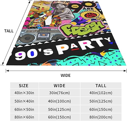 Miniatura 5 de Retro 80s 90s Blanket Soft Fleece Blankets 60"x50" Warm Throw Blankets for Bed Couch Office Travel Camping