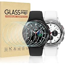 [6 Pack] for Samsung Galaxy Watch 4 Classic 42mm Clear HD Screen Protector Tempered Glass,2.5D 9H Hardness Ultra-thin Tempered Glass for Samsung Galaxy Watch Anti Scratch, Bubble Free