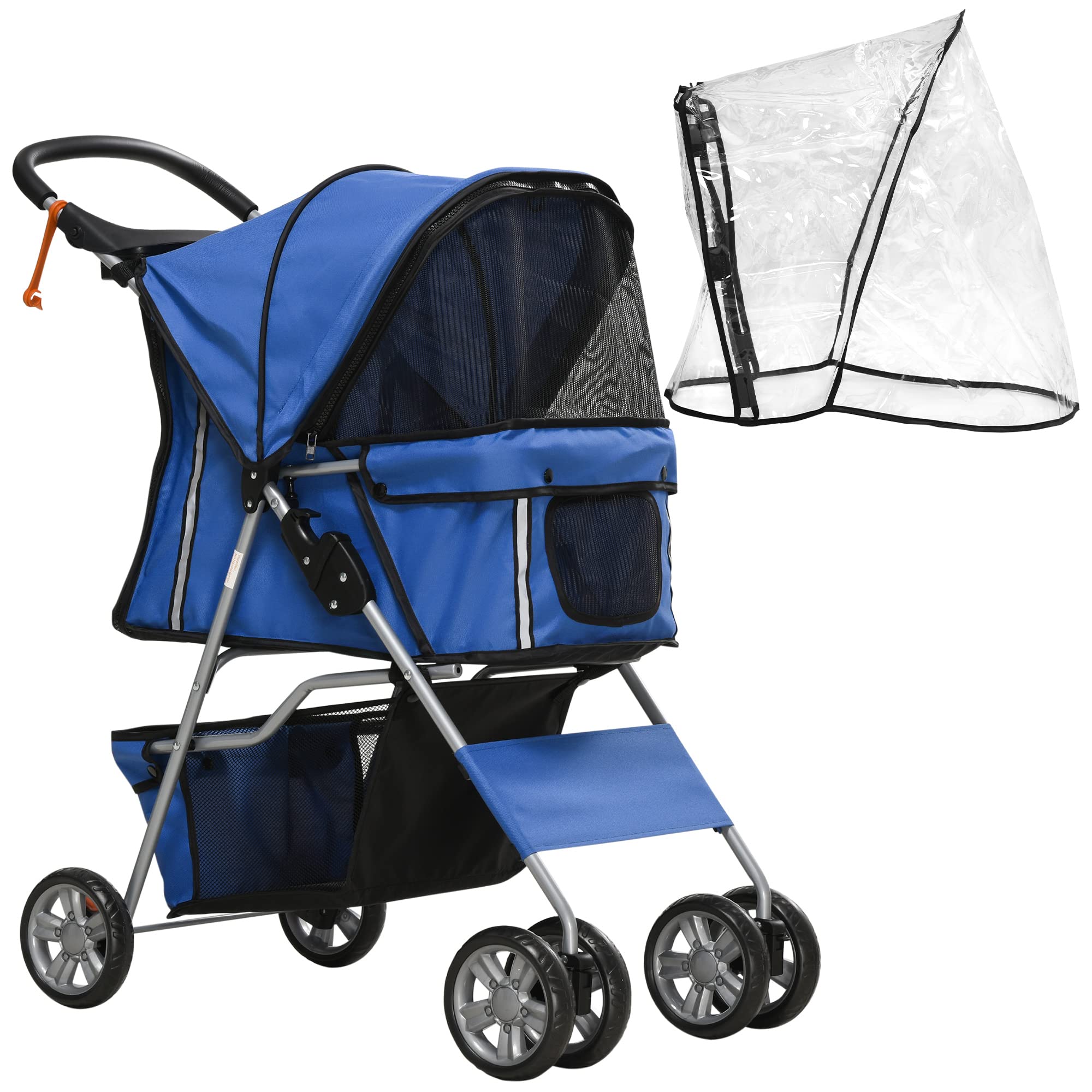 Hondenbuggy 2 In 1 Hondenauto Transporttas, Opvouwbare Kattenauto Hondendoos Kattenbuggy Met Gaasvensters Tot 10 Kg Oxford Donkerblauw Hondenbuggy 2 In 1 Hondenauto Transporttas, Opvouwbare Kattenauto Hondendoos Kattenbuggy Met Gaasvensters Tot 10 Kg Oxford Donkerblauw