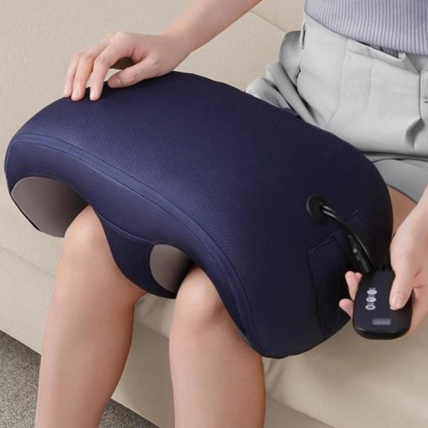 SAZ dekor with massage roller blue for the legs of the massage leg calf. Massage machine for pain relief SAZ dekor with massage roller blue for the legs of the massage leg calf. Massage machine for pain relief