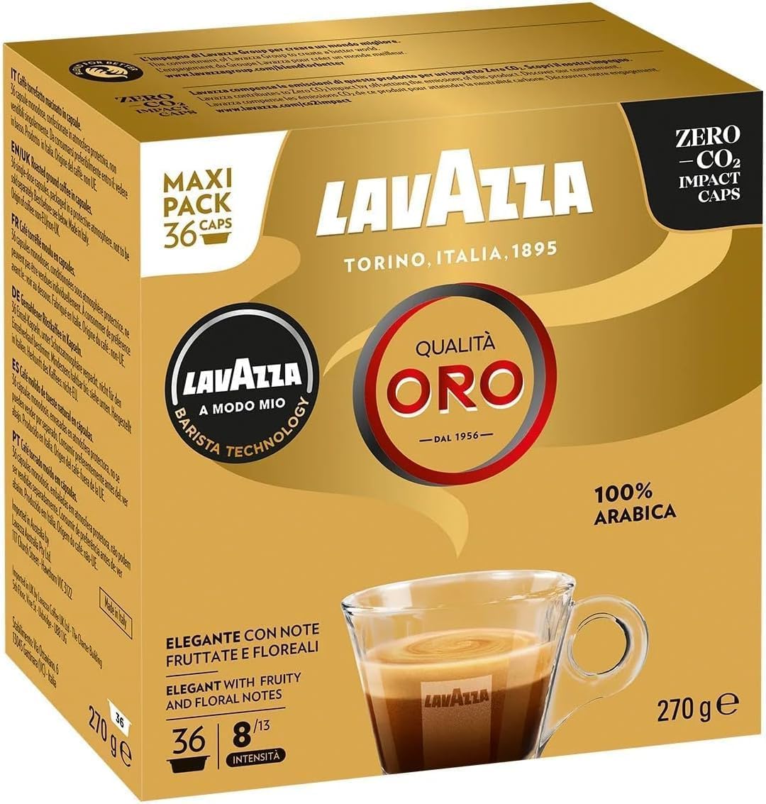 Caffè A Modo Mio Miscela Qualità ORO - 144 Capsule Originali Miscela ORO 100% Arabica -