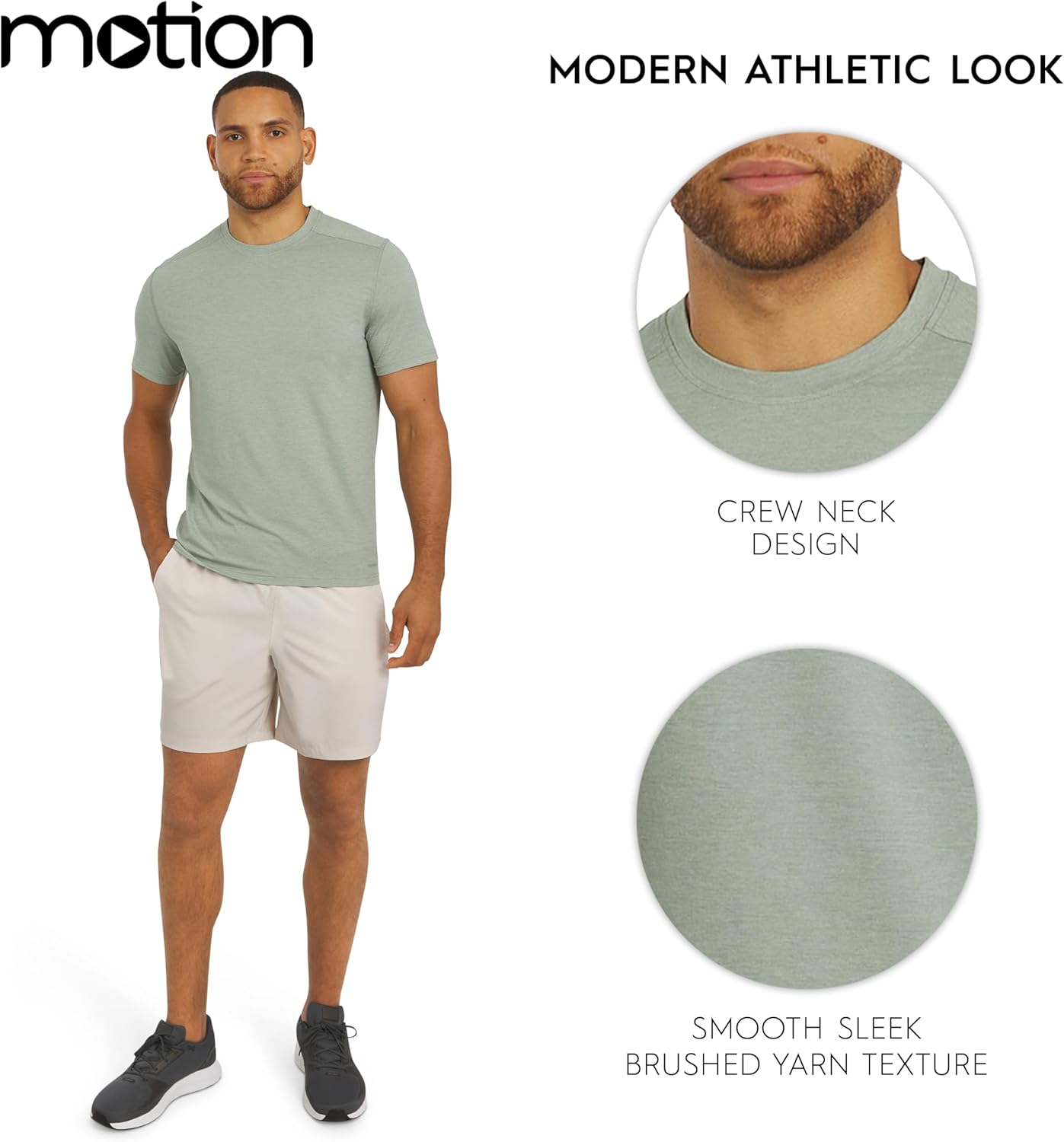 Motion Men's Slim Fit Tee Active Performance and Everyday Super Soft Stretchable T-Shirt (S-XL) - Image 6