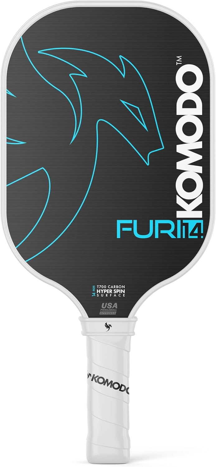 KOMODO Furi Thermoformed Pickleball Paddle Gen III | T700 Raw Carbon Fiber | USAPA Approved