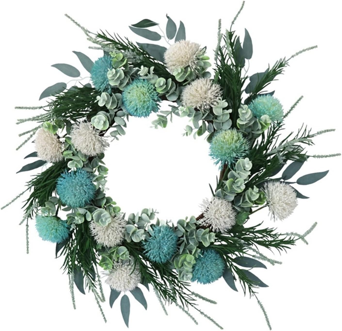 Seasonal Wrap入荷 装飾的な花輪 壁の窓の結婚式の装飾のための人工的なハジアの花の花輪の家の庭の正面ぶら下がっている偽の花の花輪 すべての季節やお祭りに適しています