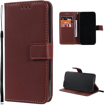bojioderf Compatible with Samsung Galaxy Note 3 N9009 Cover,Compatible with Samsung Galaxy Note 3 N9009 Flip Magnetic Closure Kickstand Card Slot Brown