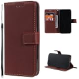 bojioderf Compatible with LG K5 X220 Cover,Compatible with LG K5 X220 Flip Magnetic Closure Kickstand Card Slot Brown